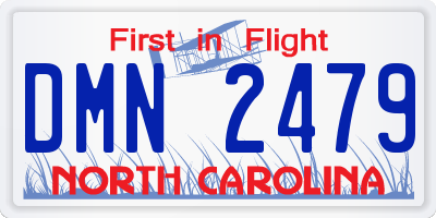 NC license plate DMN2479