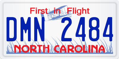 NC license plate DMN2484