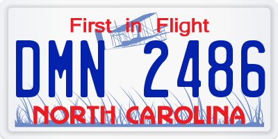 NC license plate DMN2486