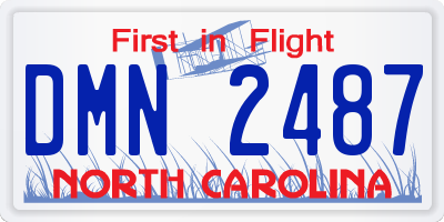 NC license plate DMN2487