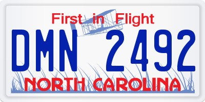 NC license plate DMN2492