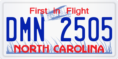 NC license plate DMN2505