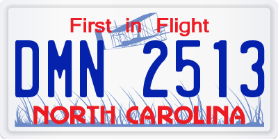NC license plate DMN2513