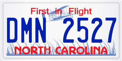 NC license plate DMN2527