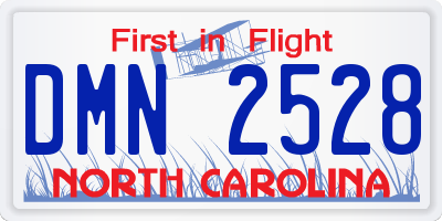 NC license plate DMN2528