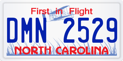 NC license plate DMN2529