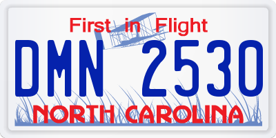 NC license plate DMN2530