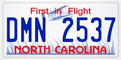 NC license plate DMN2537