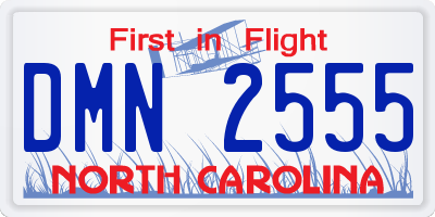 NC license plate DMN2555