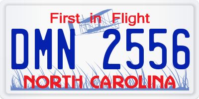 NC license plate DMN2556