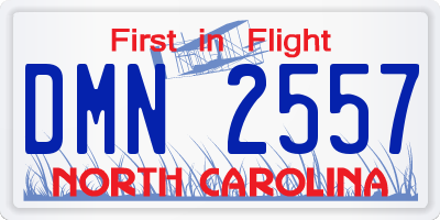 NC license plate DMN2557