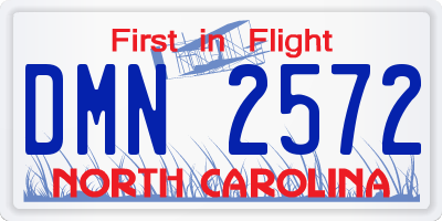 NC license plate DMN2572