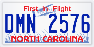 NC license plate DMN2576