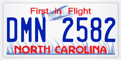 NC license plate DMN2582