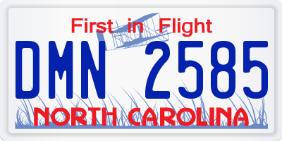 NC license plate DMN2585