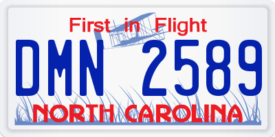 NC license plate DMN2589