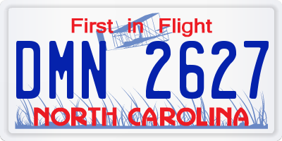 NC license plate DMN2627