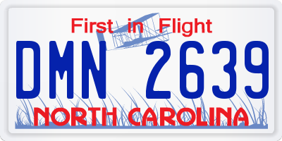 NC license plate DMN2639