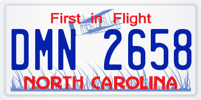 NC license plate DMN2658