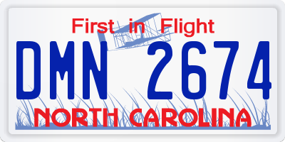 NC license plate DMN2674