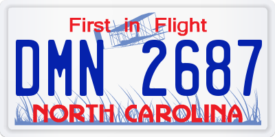 NC license plate DMN2687