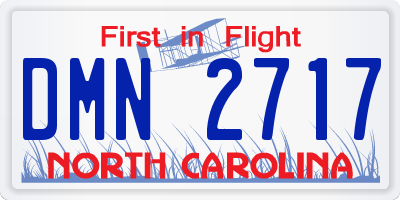 NC license plate DMN2717