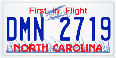 NC license plate DMN2719