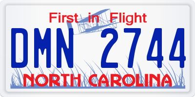 NC license plate DMN2744