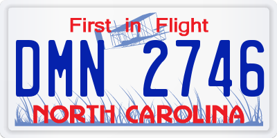 NC license plate DMN2746