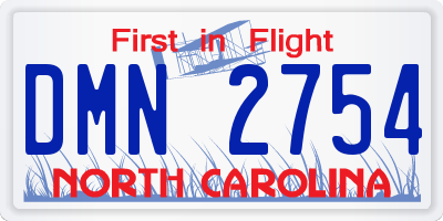 NC license plate DMN2754