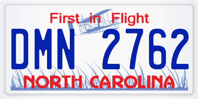 NC license plate DMN2762