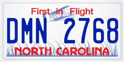 NC license plate DMN2768