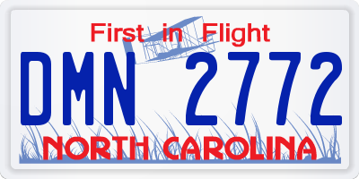 NC license plate DMN2772