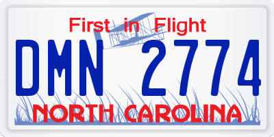 NC license plate DMN2774