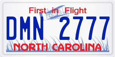 NC license plate DMN2777