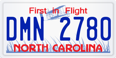 NC license plate DMN2780