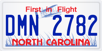 NC license plate DMN2782