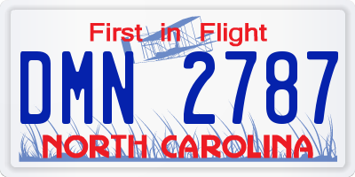 NC license plate DMN2787