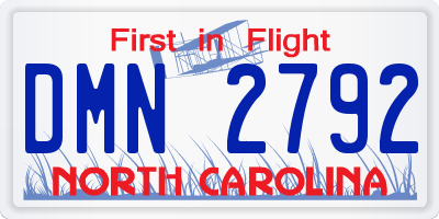 NC license plate DMN2792