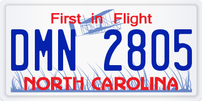 NC license plate DMN2805