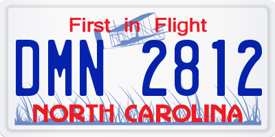 NC license plate DMN2812