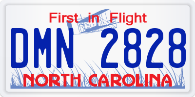 NC license plate DMN2828