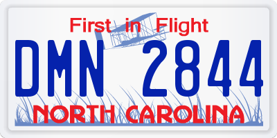 NC license plate DMN2844