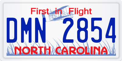 NC license plate DMN2854