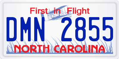 NC license plate DMN2855