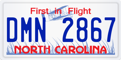 NC license plate DMN2867