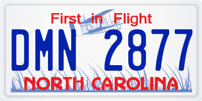 NC license plate DMN2877