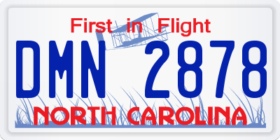 NC license plate DMN2878