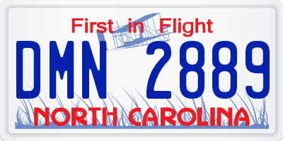 NC license plate DMN2889
