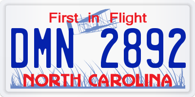 NC license plate DMN2892